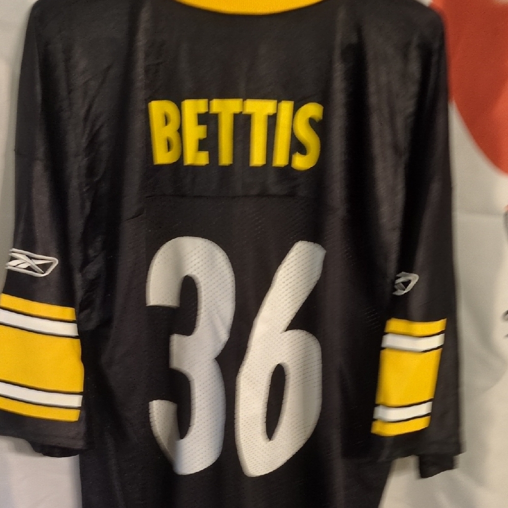 Reebok Black and Yellow Men's Jersey